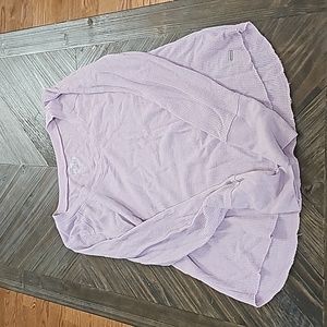 Hollister Woman's long sleeve waffle easy t-shirt, purple, size M
